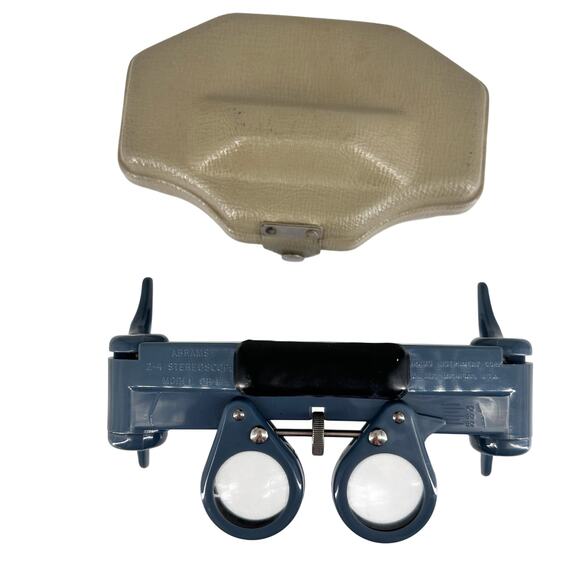 Vintage Abrams CB-1 2-4 Stereoscope with Case & Manual USA Made - Picture 1 of 9
